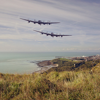 Buy canvas prints of  Lancasters Capel le Ferne flyby by Jason Green