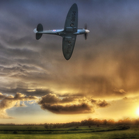 Buy canvas prints of  Storm and the Spitfire by Jason Green