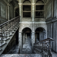 Buy canvas prints of  Death on the Stairs by Jason Green