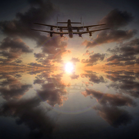 Buy canvas prints of Sunset Lancasters  by Jason Green