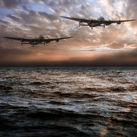 Buy canvas prints of Lancaster Bombers by Jason Green