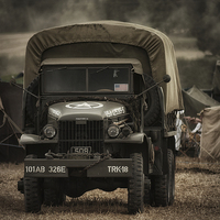 Buy canvas prints of US Army Truck by Jason Green