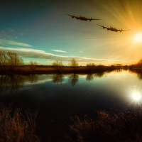 Buy canvas prints of  Lancaster Bombers by Jason Green