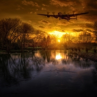 Buy canvas prints of  Lancaster Bomber by Jason Green