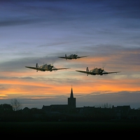 Buy canvas prints of Spitfire Trio  by Jason Green
