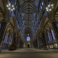 Buy canvas prints of :Lincoln cathedral: by andrew bagley