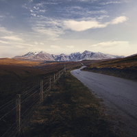 Buy canvas prints of  Road to Cuillin mountains. by andrew bagley