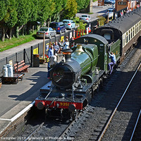 Buy canvas prints of GWR West Somerset Mogul class No 9351 by William Kempster