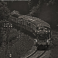 Buy canvas prints of Severn Valley Railway GWR 51XX Class B&W by William Kempster