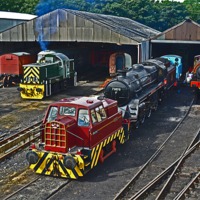 Buy canvas prints of Wansford engine shed by William Kempster