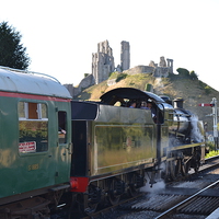 Buy canvas prints of Corfe Castle Station by William Kempster