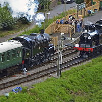 Buy canvas prints of BR Standard 4MT No80104 &  Southern M7 No.30050 (5 by William Kempster