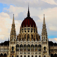 Buy canvas prints of Budapest Building by Laura Witherden