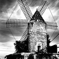 Buy canvas prints of Majorcan Mill by Laura Witherden
