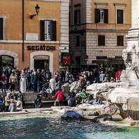 Buy canvas prints of Trevi Fountain HDR  by Laura Witherden