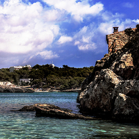 Buy canvas prints of The Majorca Beach House by Laura Witherden