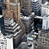 Buy canvas prints of New York from above by Malcolm Smith