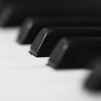 Buy canvas prints of Piano Black and white by Malcolm Smith