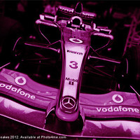 Buy canvas prints of F1 race car PINK for girls only by stewart oakes