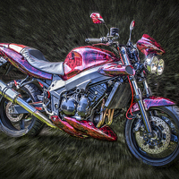 Buy canvas prints of Streetfighter motorbike Art 2 by stewart oakes
