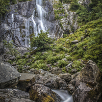 Buy canvas prints of Path to Aber Falls 3 by stewart oakes