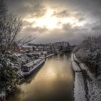 Buy canvas prints of  Cheshire Life - Broken Cross, Northwich in Winter by stewart oakes