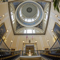 Buy canvas prints of TOWN HALL INTERIOR by Shaun Dickinson