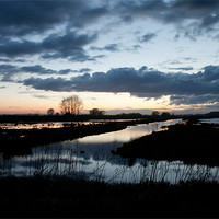 Buy canvas prints of Buckenham Marshes at Sunset April 2012 by Howie Marsh