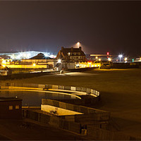 Buy canvas prints of Gorleston Seafront at night by Howie Marsh