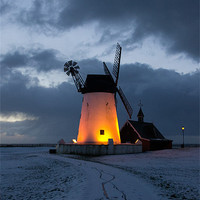 Buy canvas prints of Snowy Lytham Morning by Andrew Rotherham