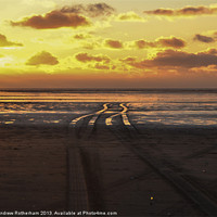 Buy canvas prints of Sunset in St Annes by Andrew Rotherham