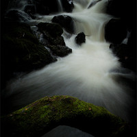 Buy canvas prints of Rumbling Bridge Waterfall, Crook of Devon, Scotlan by Louise Bellin