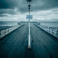 Buy canvas prints of Penarth Pier No Fishing by Rob Jones