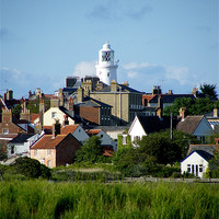Buy canvas prints of A View of Southwold Lighthouse. by Janet Tate