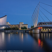 Buy canvas prints of Media City Bridge and Imperial War Museum by Paul Madden