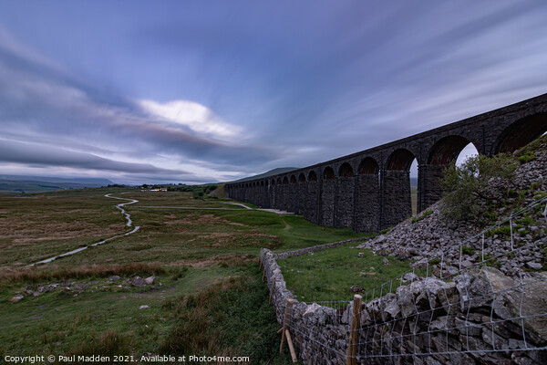 Dusk at the Ribblehead Viaduct Picture Board by Paul Madden