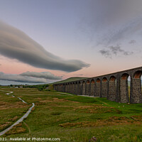 Buy canvas prints of Ribblehead Viaduct and lenticular clouds by Paul Madden