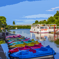 Buy canvas prints of Chester boats on the River Dee by Paul Madden