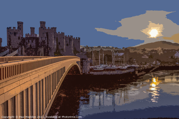 Conwy Harbour Picture Board by Paul Madden