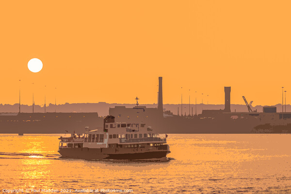Mersey Ferry at Sunset Picture Board by Paul Madden