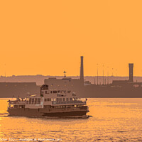 Buy canvas prints of Mersey Ferry at Sunset by Paul Madden