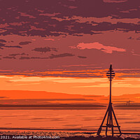 Buy canvas prints of Sunset at Crosby Beach by Paul Madden