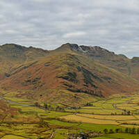Buy canvas prints of Great Langdale and Mickleden Valley by Paul Madden