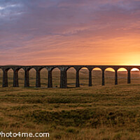 Buy canvas prints of Ribblehead viaduct sunrise panorama by Paul Madden