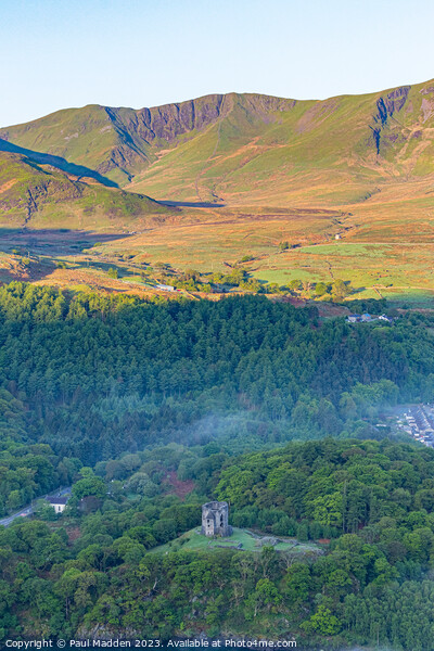 Dolbadarn Castle in the morning Picture Board by Paul Madden
