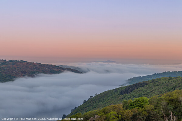 Llyn Padarn Sunrise Cloud Inversion Picture Board by Paul Madden
