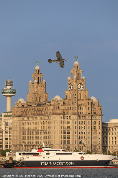 Fairey Swordfish along the River Mersey Picture Board by Paul Madden