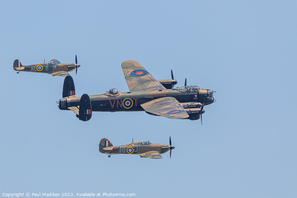 Batlle of Britain Memorial Flight Picture Board by Paul Madden