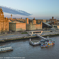Buy canvas prints of Three Graces and The Mersey Ferry by Paul Madden