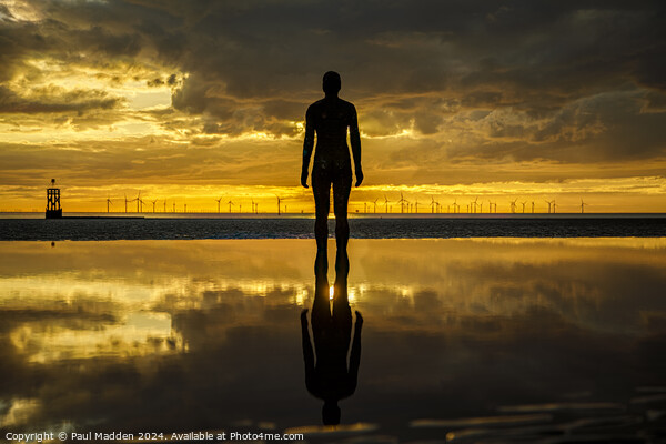 Iron man statue at Crosby Beach Picture Board by Paul Madden